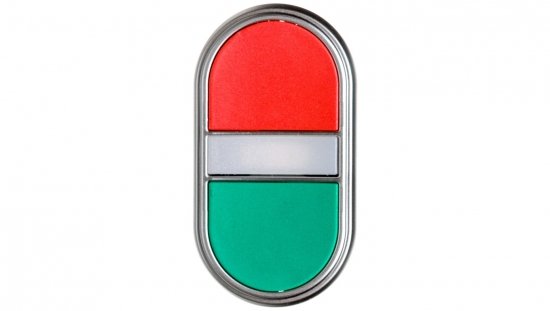Przycisk sterowniczy 22mm podwójny czerwono/ zielony podświetlany z samopowrotem bez adaptera LPCBL7113