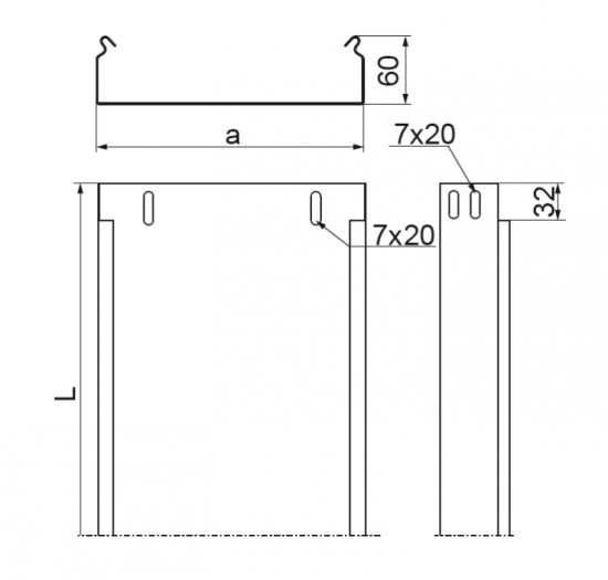 Korytko KBL150H60/3