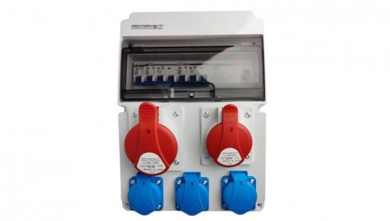 Rozdzielnica budowlana JUN-S/FI 1x 32A 1x 16A 3x230V IP54 DOKTORVOLT 0294