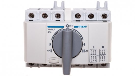 Przełącznik w układzie przełącznym I-0-II 3P 40A HIM304