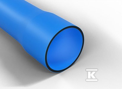 Rura gładkościenna w odcinkach, z kielichem, średnica 110mm QRG 110/5,5mm EKO niebieska /6m/
