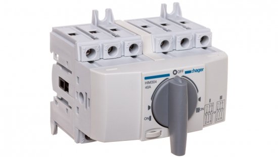 Przełącznik w układzie przełącznym I-0-II 3P 40A HIM304