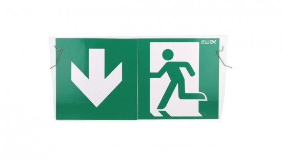 Plexa EXIT M + sprzężyny mocujące +piktogram, ETE/PLX/PU31/41