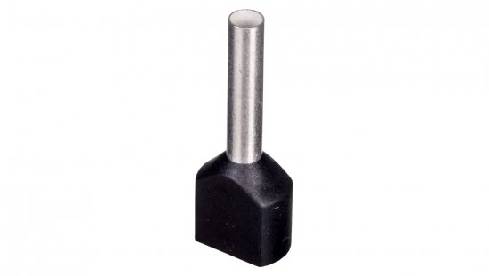 Końcówka tulejkowa izolowana TID 2x1,5mm2/12mm czarna cynowana TID2x1,5L12 /100szt./