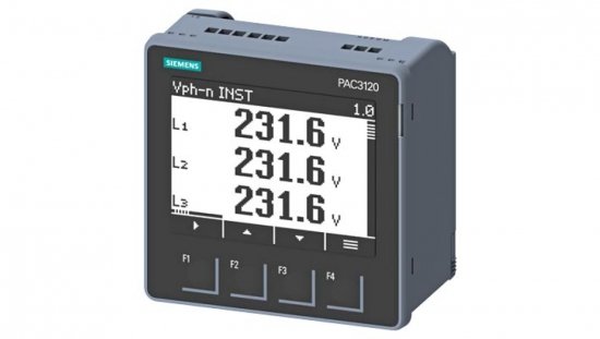 Miernik parametrów sieci PAC3220 z licznikiem energii x/1A lub x/5A AC MODBUS TCP/IP 24-60 V DC / 100-250V 7KM3220-1BA01-1EA