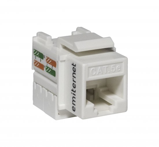 Gniazdo UTP RJ45 kat.5e keystone biały