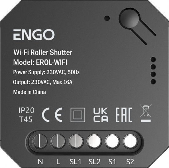 ENGO Controls EROL-WIFI - Sterownik Rolet Wi-Fi do systemu ENGO Smart podtynkowy