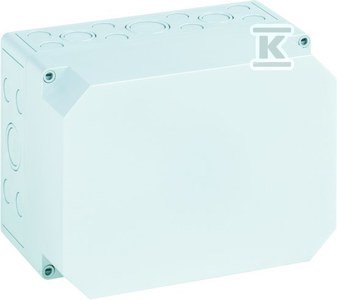 Obudowa, puszka pusta, TK PS 2518-16-m 254x180x165 IP66, szara, z metrycznymi tłoczeniami