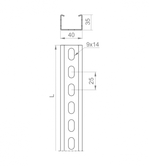 Ceownik CP 28H12/2 1,5mm 611420