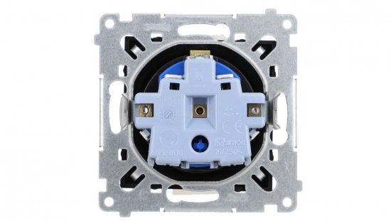 Simon 54 Gniazdo DATA z kluczem uprawniającym (moduł) 16A 250V zaciski śrubowe czarny mat DGD1.01/49