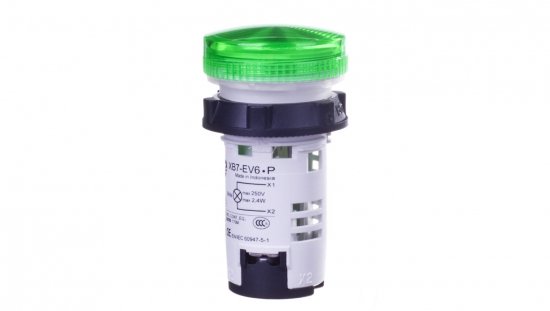 Lampka sygnalizacyjna 22mm zielona 230V AC/DC XB7EV63P (bez żarówki)