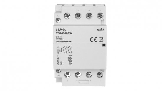 Stycznik modułowy instalacyjny 40A 4Z 24V AC/DC F13 typ: STM-40-40/24V EXT10000297