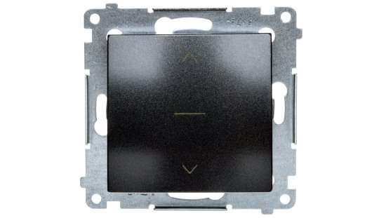 Simon 54 Premium Łącznik żaluzjowy trójpozycyjny 1-0-2, szybkozłącza, antracyt DZW1K.01/48