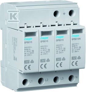SPB413 OGR.PRZE.T2 4P 3+1 TN-S/TT IN20KA