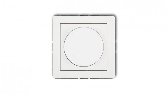 DECO Mechanizm elektronicznego regulatora oświetlenia przyciskowo-obrotowego do lamp LED, biały mat 25DRO-2