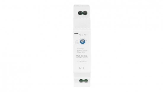Zasilacz impulsowy montowany na szynie TH-35 (DIN) 15W 24V DC typ: ZTM-15/24 EXT10000280