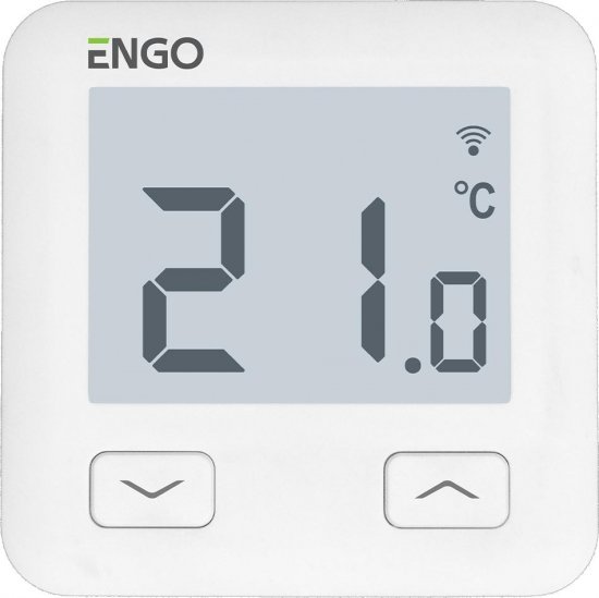 ENGO Controls E10-W - Regulator temperatury, 230V, biały, Wi-Fi, Internetowy, podtynkowy