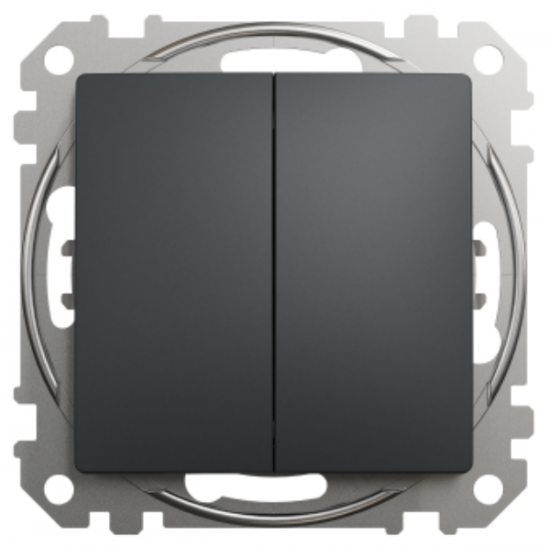 Schneider Electric, Sedna Design i Elements, Przycisk podwójny, czarny antracyt, SDD114118