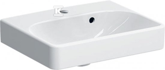 Smyle Square Umywalka kompaktowa, B45cm, H16cm, T36cm, z przelewem, z otworem na baterię