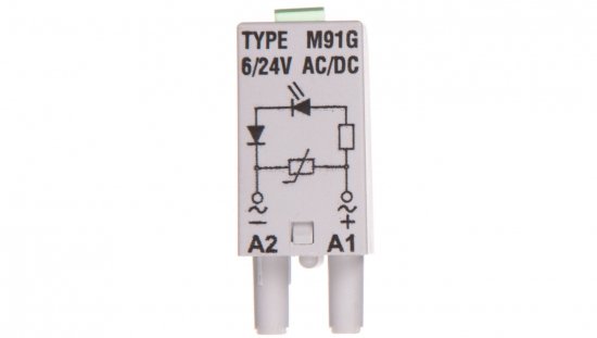 Moduł sygnalizacyjny LV (dioda LED zielony + warystor V) 6-24 V AC/DC M91G szary 854856