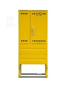 Szafka gazowa tworzywowa, typ SSTG, szer. x wys. [cm]:66x84 + fundament, monozłącze na 2 gazomierze w pionie, wykonanie: standard PSG, z kompozytu SMC, lakier odporny na UV, k.żółty RAL1021, stojąca IOBG-91039-07-528