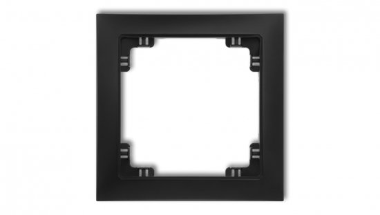 DECO Ramka uniwersalna pojedyncza z tworzywa DECO Soft czarny mat 12DRSO-1