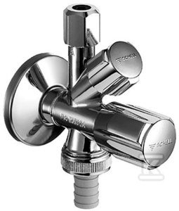 Zawór kombinowany kątowy Comfort 1/2&quot; chrom z BSZ,ASAG