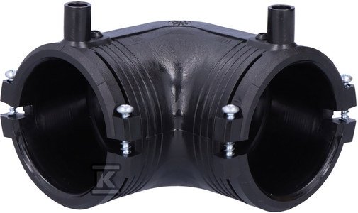 Kolano elektrooporowe 90ST. d63 PE100, SDR11, PN10 gaz/PN16 woda