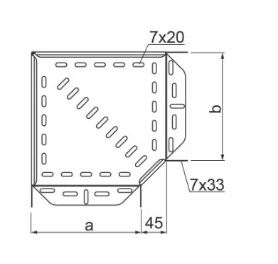 Kolanko korytka 90 stopni 100x42mm KKL100H42 142110
