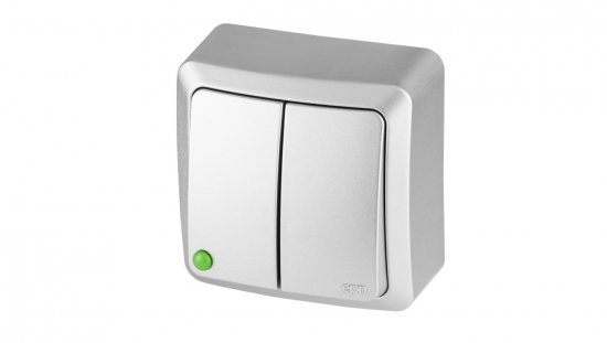 BERG Łącznik świecznikowy n/t 10AX IP20 srebrny 3711-06