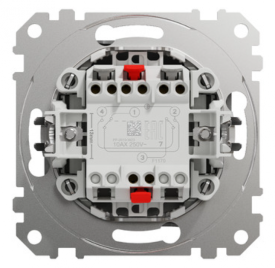Schneider Electric, Sedna Design i Elements, Łącznik krzyżowy, srebrne aluminium, SDD113107