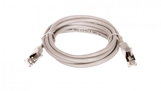 Kabel krosowy patchcord F/UTP kat.5e CCA szary 2m 50128