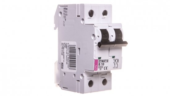 Wyłącznik nadprądowy 2P B 10A 10kA AC ETIMAT10 002123714
