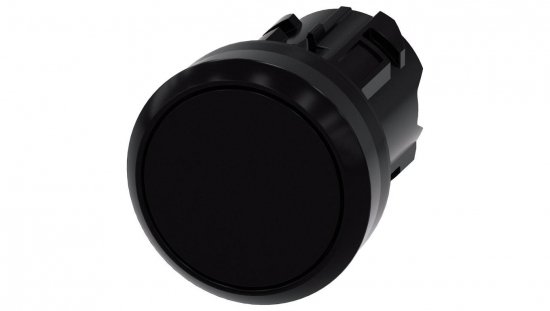 Przycisk 22mm tworzywo czarny płaski z samopowrotem SIRIUS ACT 3SU1000-0AB10-0AA0