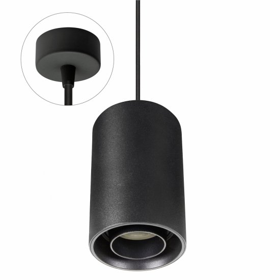 CHLOE GU10 SPOT NATYNKOWA GU10 250V IP20 80x130mm CZARNY okrągła ruchoma z okrągłą bazą