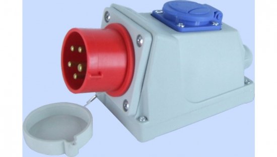 Wtyczka stała 32A 3P N Z 400V czerwona IP44 KOMBI WSC 32 5 922045