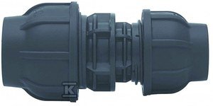 Złączka zaciskowa PP 32x25 PN16, do rur PE, kolor czarny 13063225