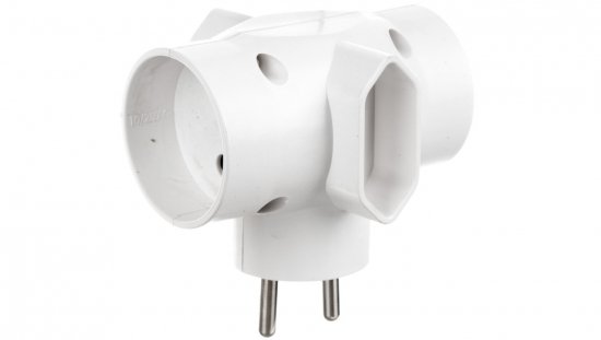 Rozgałeźnik wtyczkowy 2x2P  2xEuro biały R-45