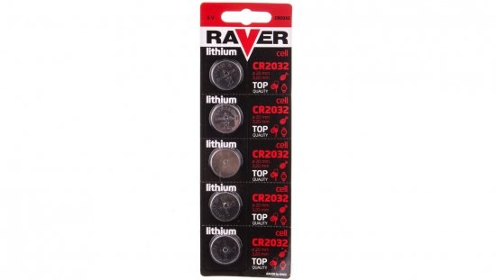 Bateria litowa RAVER CR2032 /blister 5szt./ B7332