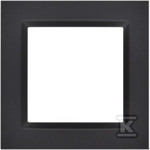 Gniazdo wtyczkowe IP44 BEZ USZCZELKI z przesłonami, klapka w kolorze pokrywy (moduł) 16A, 250V~, szybkozłącza, czarny mat !Wymagana uszczelka ramki, SIMON10 + Ramka 1-krotna - uniwersalna poziom i pion, czarny mat, SIMON10 DMS127