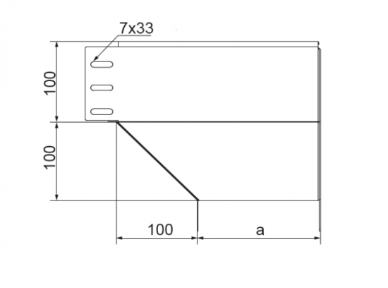 Kolanko redukcyjne prawe KRPBJ100H100 118310