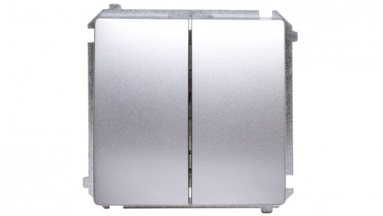 Simon Basic Łącznik świecznikowy 10AX 250V, szybkozłącza, srebrny mat BMW5.01/43