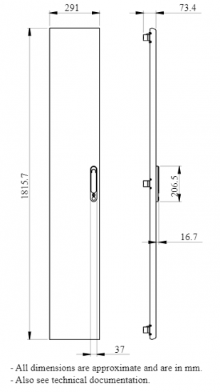 PrismaSet Drzwi pełne W300 36M IP30 LVS08285