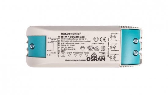 Zasilacz halogenowy 50-150W 230V 12V HTM-150/230-240 4050300581415