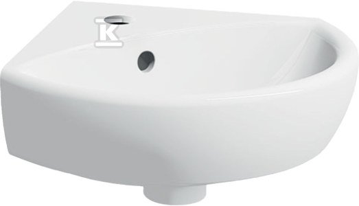 Selnova Umywalka kompaktowa narożna, B41.5cm, H16.5cm, T41cm, z przelewem, z otworem na baterię