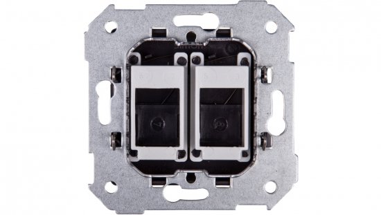 Simon 82 Pokrywa gniazda komputerowego podwójnego 2xRJ45 płaska z adapterem i przesłoną grafit 82006-38