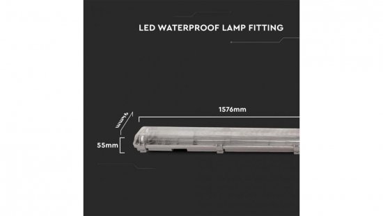 Oprawa hermetyczna z odbłyśnikiem pod 2 świetlówki LED 150cm G13 IP65 7885