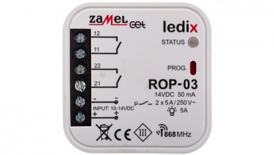 Radiowy odbiornik dopuszkowy 2-kanałowy ROP-03 LDX10000002