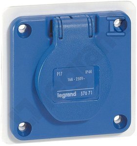 P17 gniazdo tablicowe IP44 230 V 16 A 2P+Z 057671