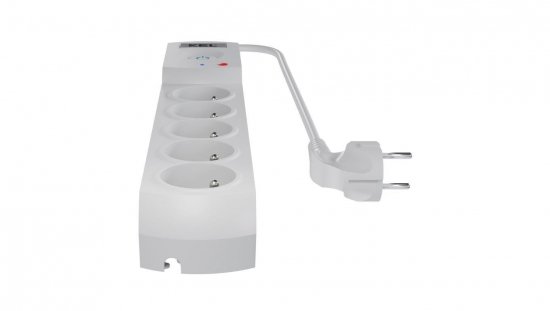 Przedłużacz przeciwprzepięciowy professional 5 gniazd 3m 10A 230V 2300W szary W-100035